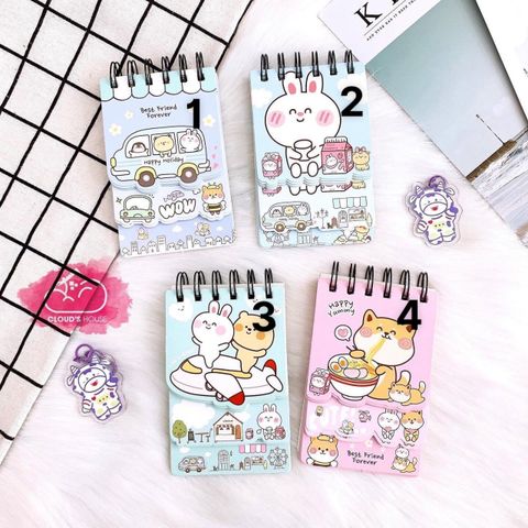 SỔ LÒ XO GẤU và Thỏ Có Tầng (3 Tầng)