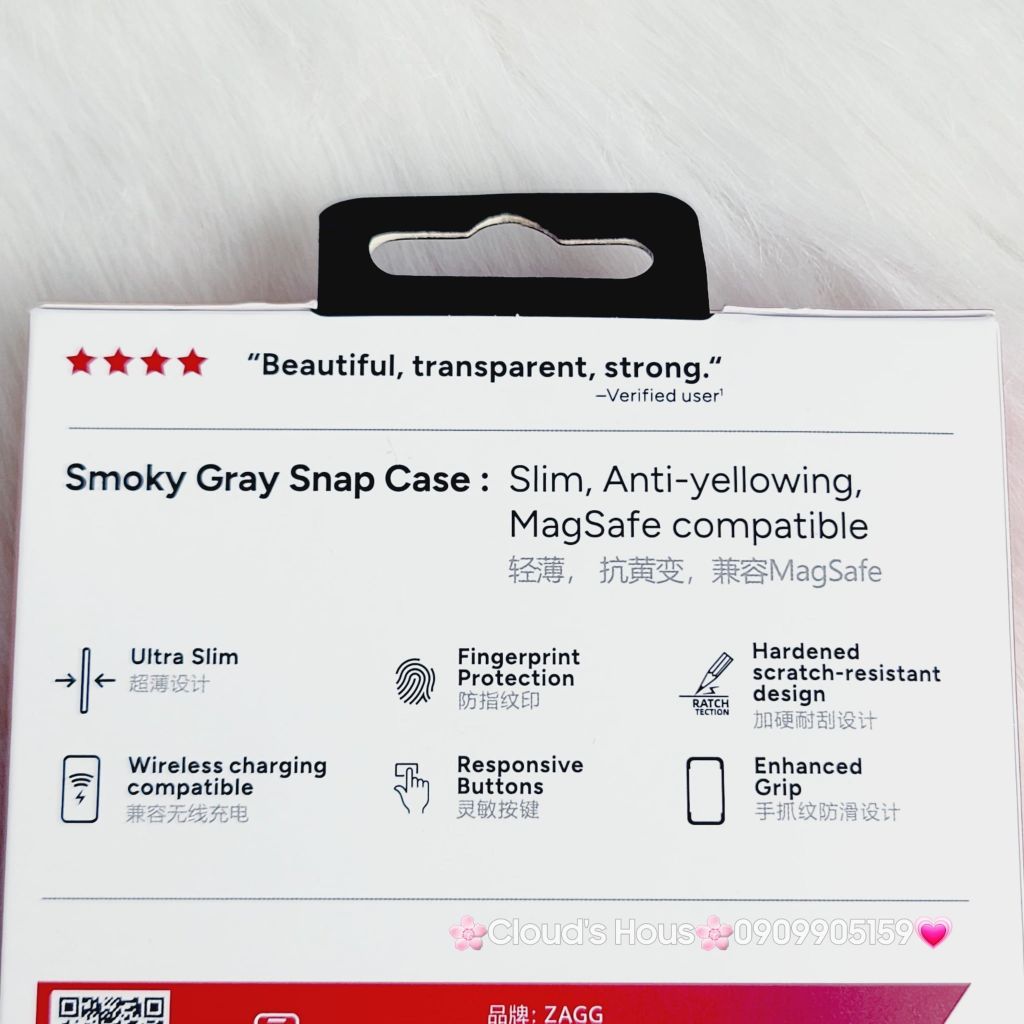 Case Ốp điện thoại iPhone ZAGG Chính hãng Trong Magsafe iPhone 15Promax