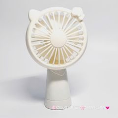 Mini Fan - Quạt Cầm Tay - Để Bàn Tai Mèo Màu Trơn Nhiều Màu