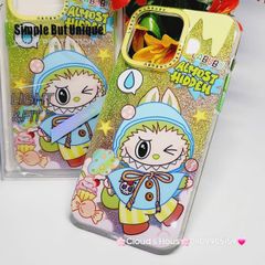 Case Ốp điện thoại iPhone Likgus Labubu Xanh lá Bling Hologram iPhone 12/13/14/15/Pro/Promax