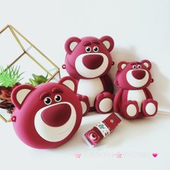 TÚI ĐEO CHÉO SILICONE GẤU DÂU LOTSO Màu đậm Chính Hãng Disney
