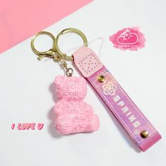 Móc Khóa Gấu kẹo bóng Smile Spring