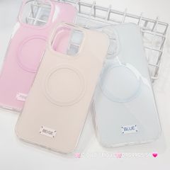 Case Ốp điện thoại iPhone Trong Crytal Magsafe Màu Beige Pastel Case iPhone 12/13/14/15/16/Pro/Promax
