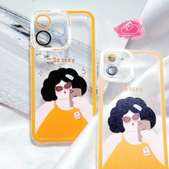 Case Ốp điện thoại iPhone Trong dẻo cô gái So sexy viền cam