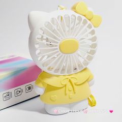 Mini Fan - Quạt Cầm Tay Hello Kitty Mặc Váy siêu kute