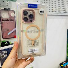 Case Ốp điện thoại TRONG MAGSAFE chính hãng GKS iPhone 11/12/13/14/Plus/Pro/Promax ( viền màu)