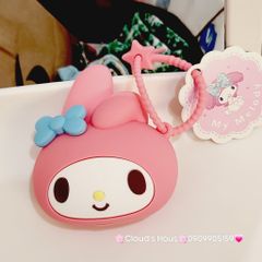 Bóp Móc Khóa Silicone Nhân vật hoạt hình SANRIO Chính hãng Kuromi Melody Stitch Cinnamoroll Ếch