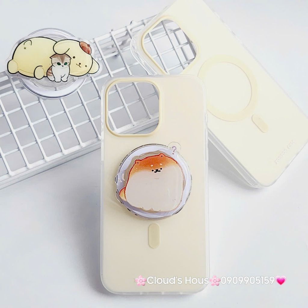 Case Ốp điện thoại iPhone Trong Nhám Magsafe Vàng Pastel Zoozoo Case iPhone 12/13/14/15/Pro/Promax