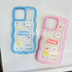 Case Ốp điện thoại iPhone Chống Dựng Viền Gợn Sóng Trong Kute iPhone 12/13/Pro/Promax