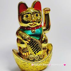 Mèo Thần Tài Mạ Vàng Nhiều Mẫu Nhiều Size