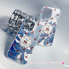 Case Ốp điện thoại iPhone Cherry Ánh Bạc Hologram iPhone 12/13/14/15/Pro/Promax