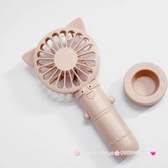 Mini Fan - Quạt Cầm Tay - Để Bàn Có Sừng Đỏ