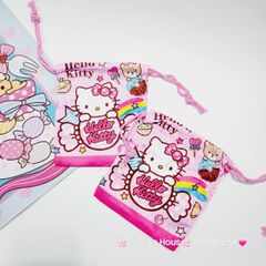 Túi Vải Dây Rút mini Hello Kitty & Doraemon