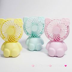 Mini Fan - Quạt Cầm Tay - Để Bàn Hello Kitty Ngồi (nhiều màu)
