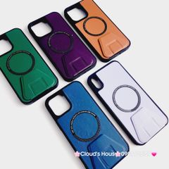 Case Ốp điện thoại iPhone Da Magsafe Chống dựng đơn giản iPhone X/XSM/11/12/13/14/15/Pro/Promax