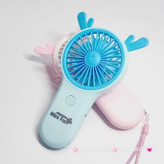 Mini Fan - Quạt Cầm Tay nhiều mẫu Sừng Siêu Kute ( nhiều màu)