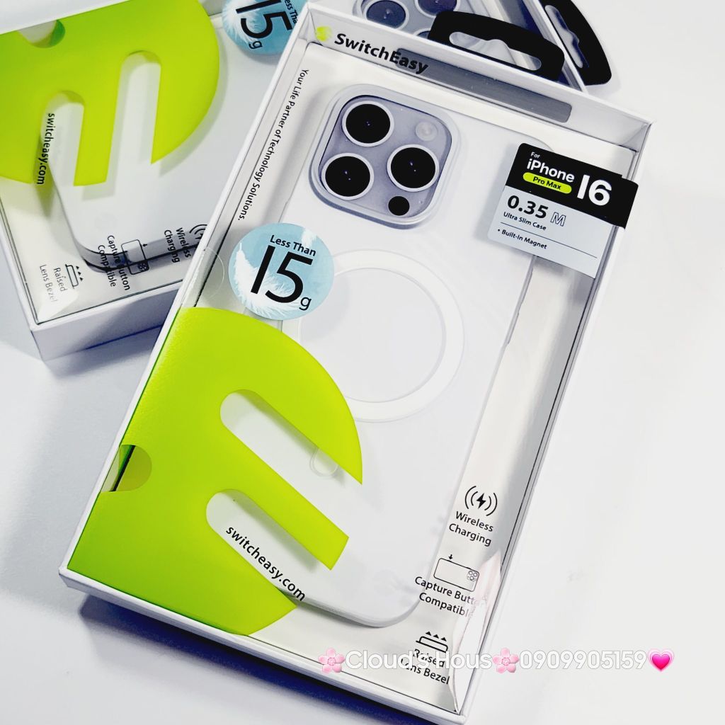 Case Ốp điện thoại iPhone Switcheasy Ultra Slim Nhám Lụa Siêu Mỏng Magsafe 0.35mm 16/Plus/Pro/Promax