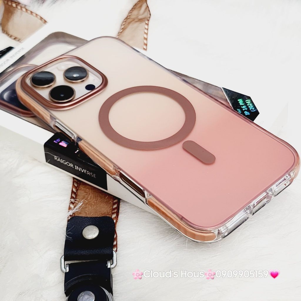 Case Ốp điện thoại iPhone Màu Ombre ánh Hologram Raigor Inverse chính hãng cho iPhone 16 Pro/iPhone 16 Pro Max