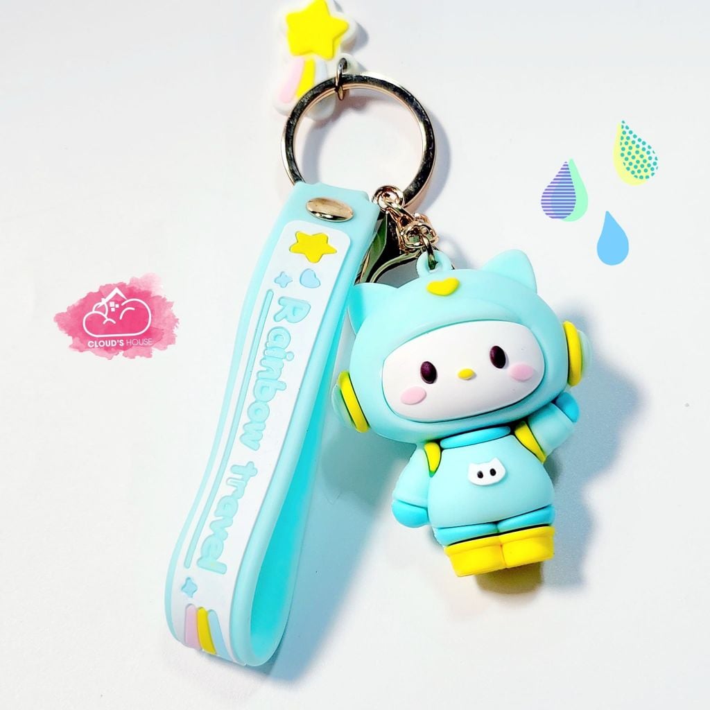 MÓC KHÓA Cậu bé Phi Hành Gia Đeo Balo Rainbow Travel