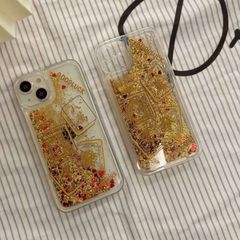 Case Ốp điện thoại iPhone Trong Mạc chược phao Bling nước iPhone 11/12/13/14/15/Pro/Promax - TẾT