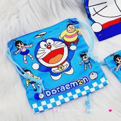 Túi Vải Dây Rút mini Hello Kitty & Doraemon