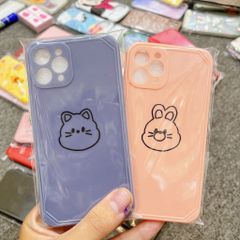 Case Ốp điện thoại iPhone Mèo và Thỏ Nhám trơn Form vuông