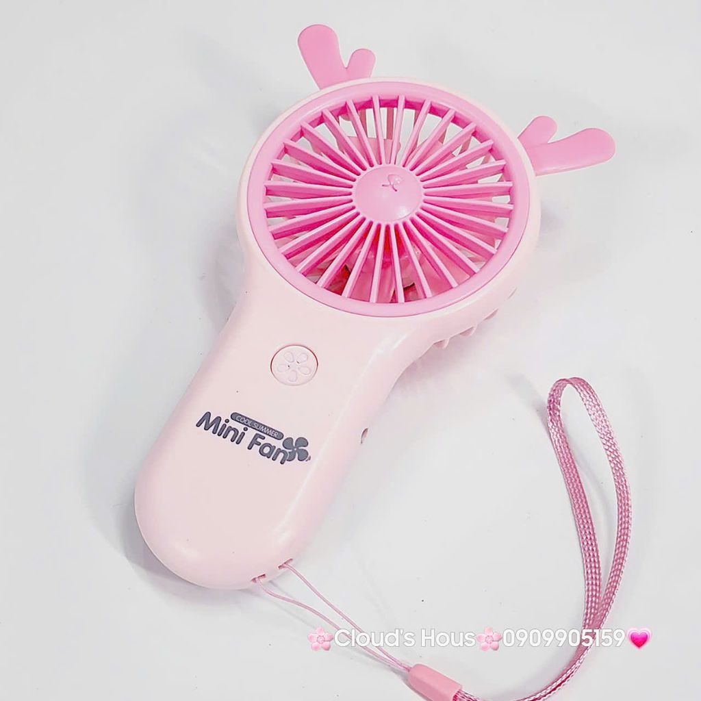 Mini Fan - Quạt Cầm Tay nhiều mẫu Sừng Siêu Kute ( nhiều màu)