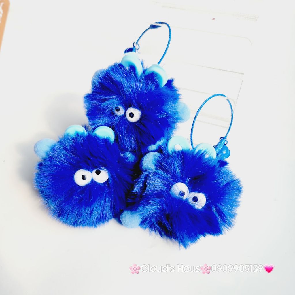 Móc Khóa Cục Bông Monster  Nhiều Màu Dễ Thương