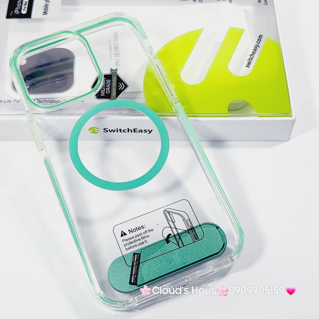 Case Ốp điện thoại iPhone SwitchEasy Trong Magsafe Chống dựng iPhone 16/Pro/Promax