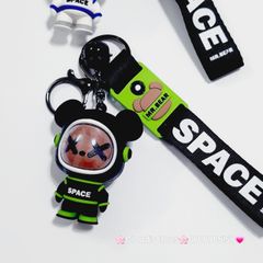 Móc Khóa Gấu BearBrick Đội Mũ Phi Hành Gia Space