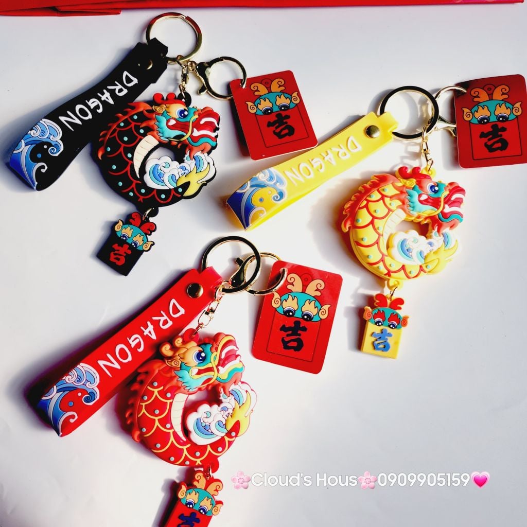 Móc Khóa Rồng Nước Phun Lửa Tết Dragon - TẾT