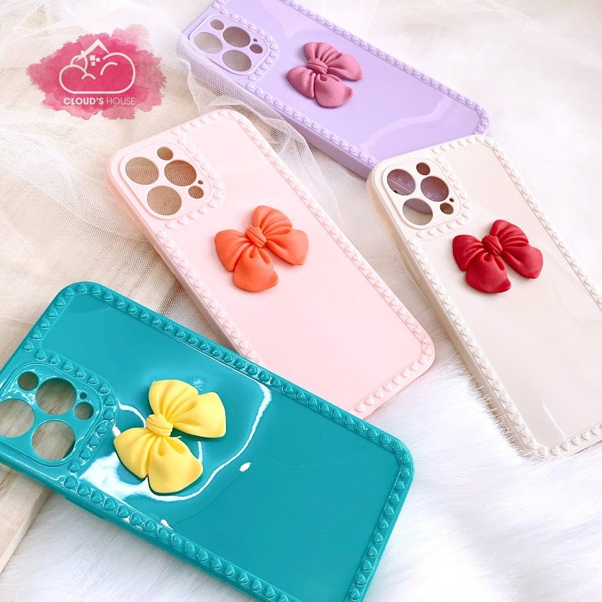 CASE IPHONE ICON NỔI Bóng Nơ Xinh Xắn