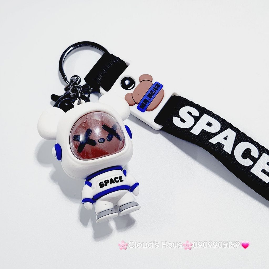 Móc Khóa Gấu BearBrick Đội Mũ Phi Hành Gia Space