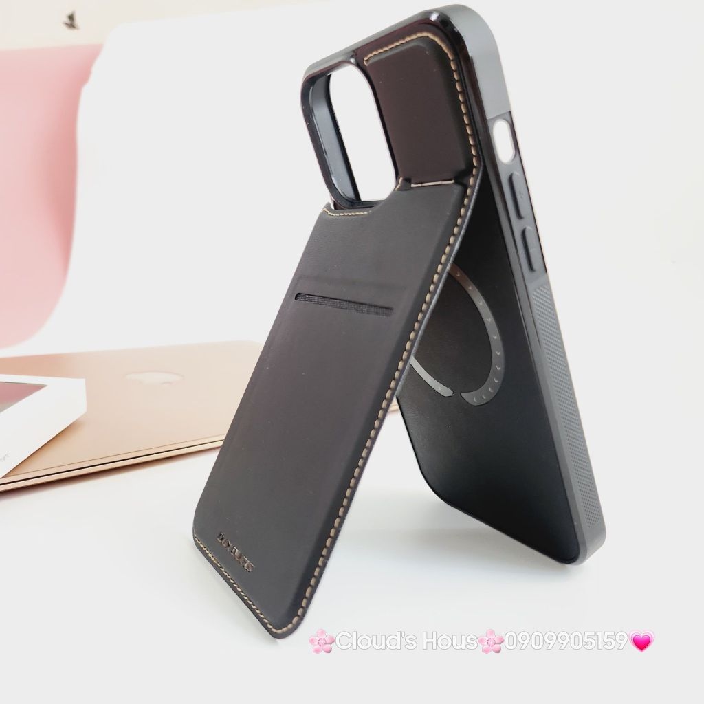 Case Ốp điện thoại iPhone Da Chống dựng Dux Ducis Magsafe iPhone 11/12/13/14/15/Plus/Pro/Promax