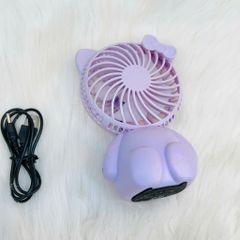 Mini Fan - Quạt Cầm Tay - Để Bàn Hello Kitty Ngồi (nhiều màu)
