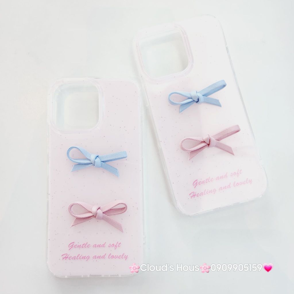 Case Ốp điện thoại iPhone Nơ Hồng nổi iPhone 12/13/14/15/16/Pro/Promax