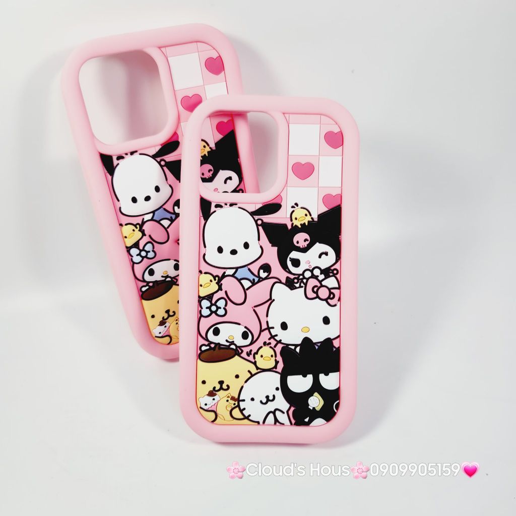 Case Ốp điện thoại iPhone SANIRO xanh Su dẻo 3D Nổi iPhone 11/12/13/14/15/Plus/Pro/Promax