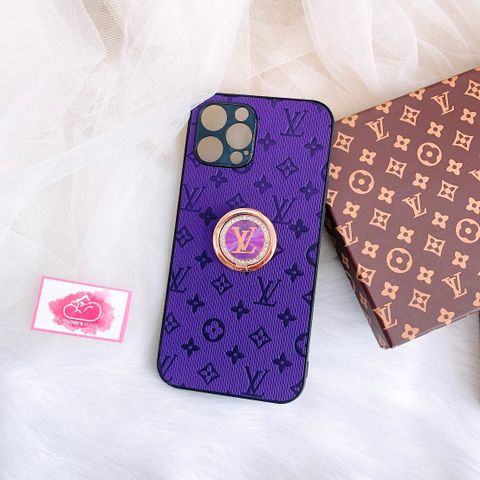 CASE IPHONE Da LV Charm Nổi Đính Đá Sang Chảnh