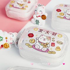 Cover Case Vỏ bảo vệ Airpod Mèo Thần Tài Vẫy Tay Charm Mèo Airpod 1/2/3/Pro/Pro2 - TẾT