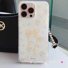 Case Ốp điện thoại iPhone Nơ Vàng Hoa nhí iPhone 12/13/14/15/16/Pro/Promax