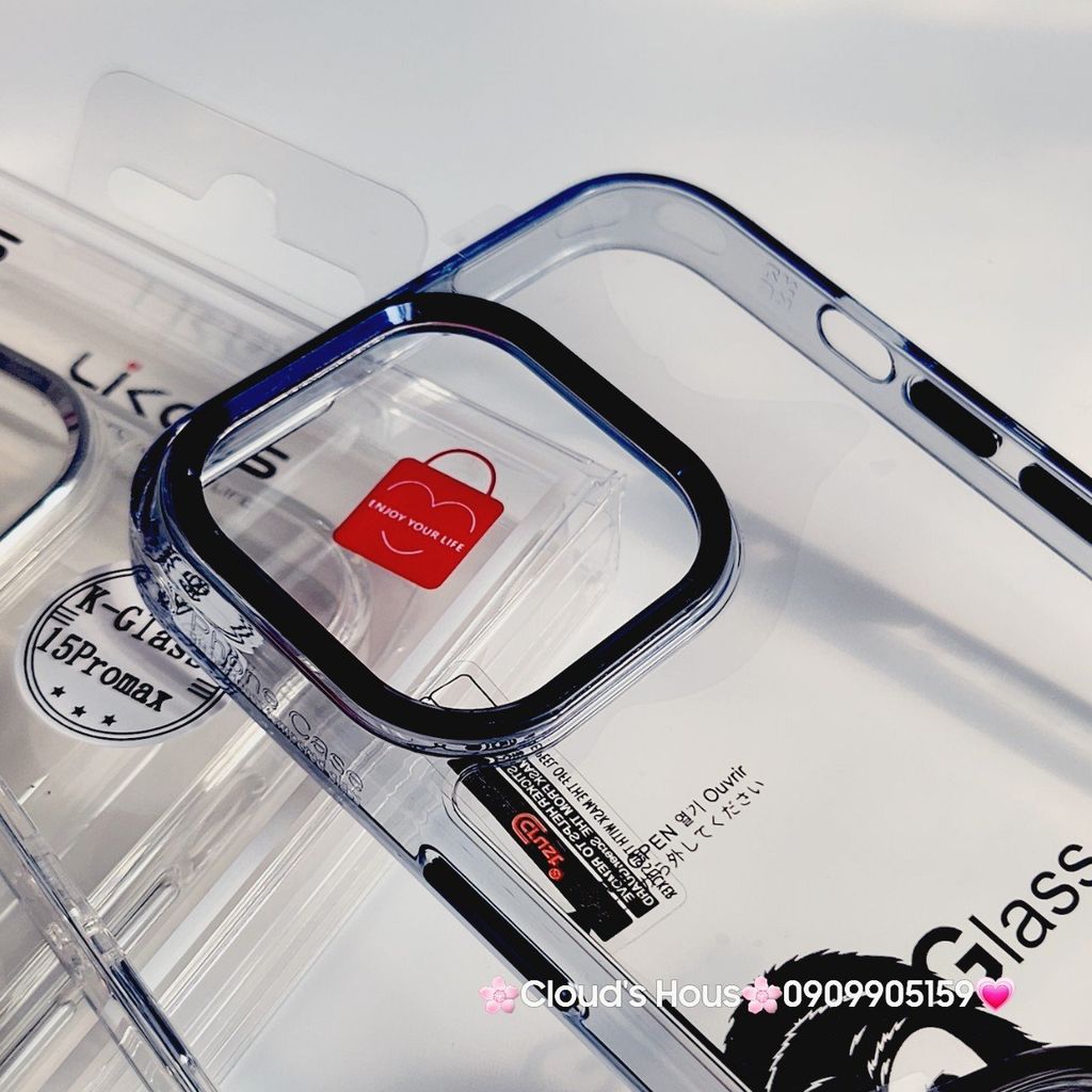 Case Ốp điện thoại iPhone Likgus Kính Trong KingKong viền màu Camera iPhone 15/16/Pro/Plus/Promax