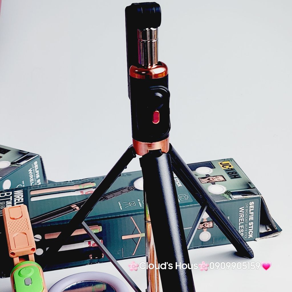 Gậy Selfie kết nối Bluetooth có Đèn và chân Tripod JC-18H