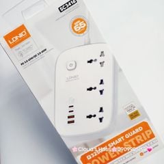 Ổ CẮM Chính hãng LDNIO 65W SC3416 EU Sạc Đa Năng Nối Dài 3250W Siêu Ổ Cắm Với USB C Sạc Nhanh PD65W MAX & QC 3.0 (màu trắng)