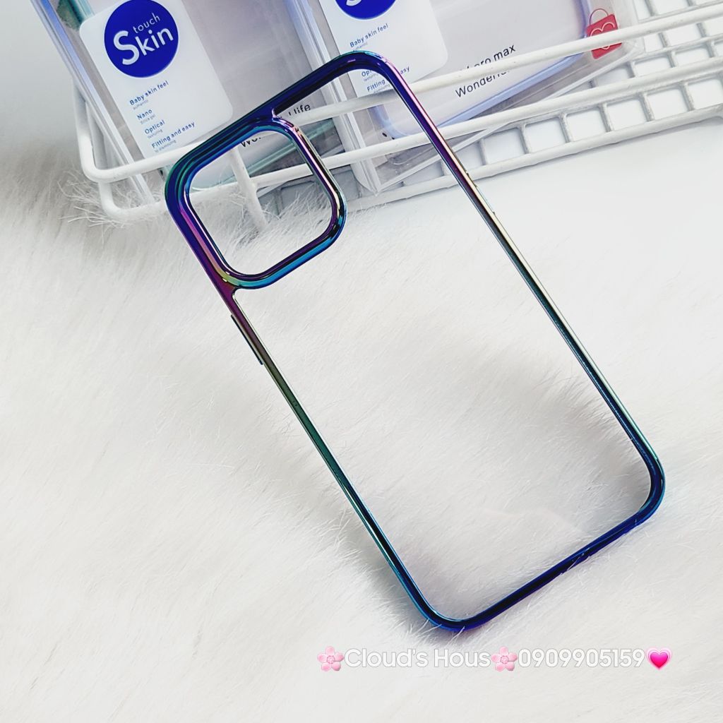 Case Ốp điện thoại iPhone X&M Trong viền hologram bóng iPhone 14Promax/ 15Promax (5 mẫu)