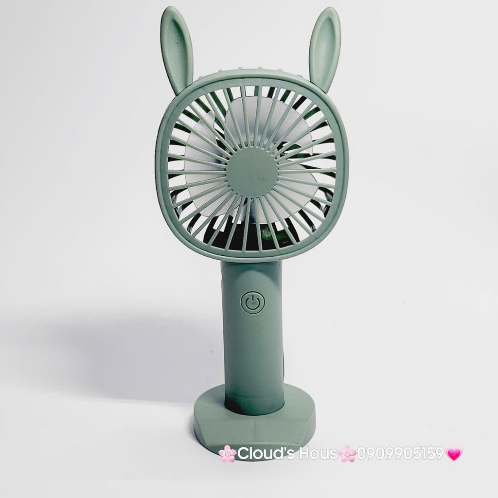 Mini Fan - Quạt Cầm Tay Tai Thú Nhiều Màu ( có đế rời để bàn)