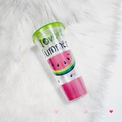 Ly Nước Thủy Tinh Trái Cây Kèm Ống Hút