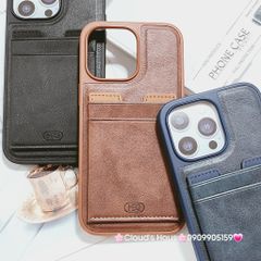 Case Ốp điện thoại iPhone HDD Da Đựng Card Chống dựng iPhone 11/12/13/14/Pro/Promax
