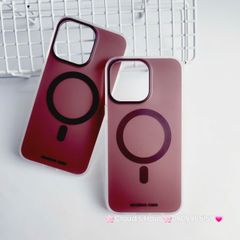 Case Ốp điện thoại iPhone Trong Nhám Magsafe Nâu Zoozoo Case iPhone 12/13/14/15/Pro/Promax