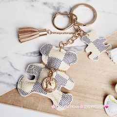 Móc Khóa Gấu Da LV Sang Chảnh