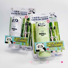 Bàn Chải Kèm Hộp Đựng Panda Bamboo Fiber Cho Bé